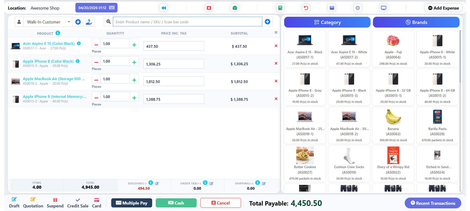 POS Screen